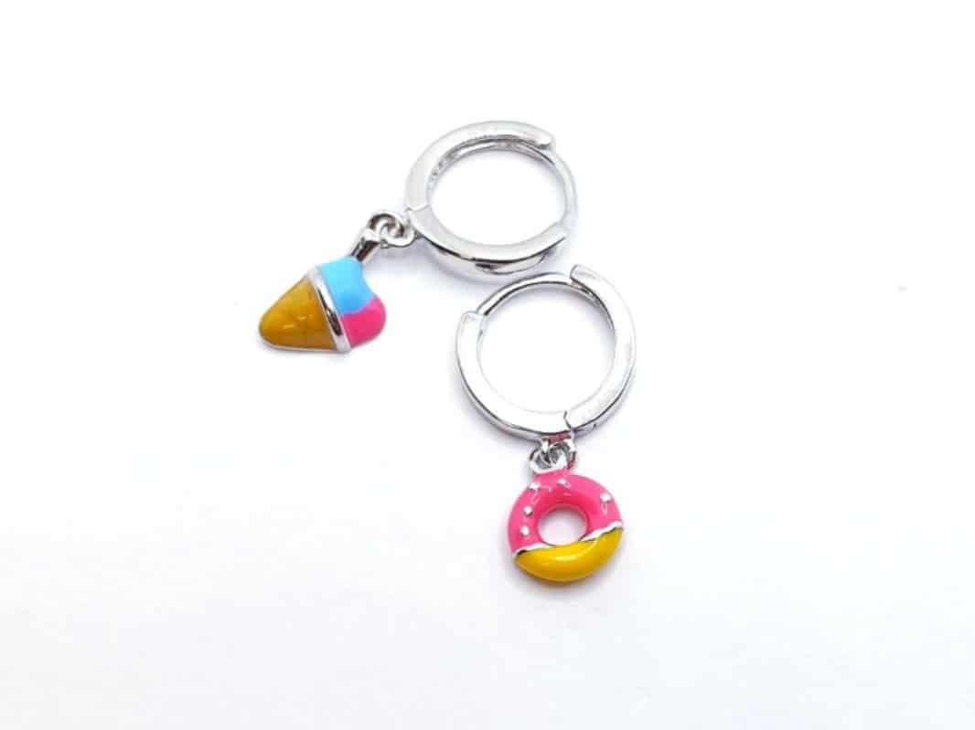 Pendientes infantil donnut y helado