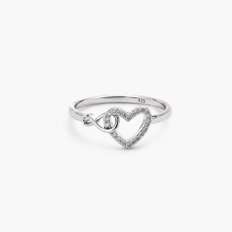 Anillo corazón infinito