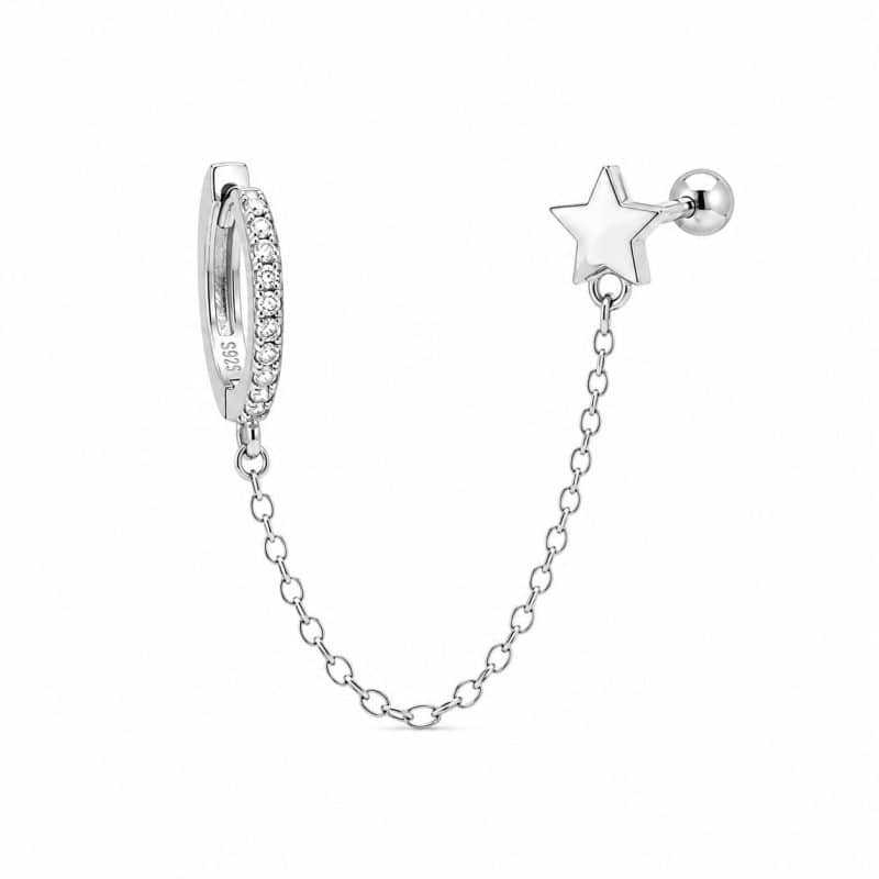 Pendientes cadena estrella