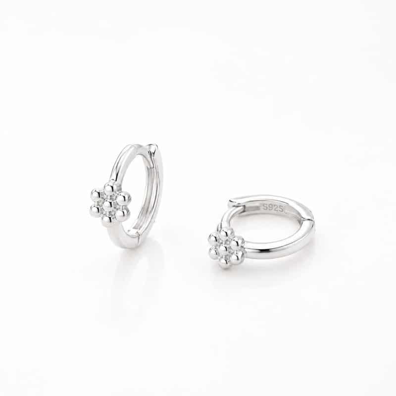 Pendientes aritos flor