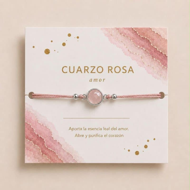 Pulsera cuarzo rosa